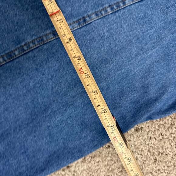 Vintage Delta Burke Collection Denim Jacket USA Velvet Collar Womens L Blue EUC - Picture 3 of 7